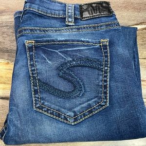 Silver Fluid Denim Jeans